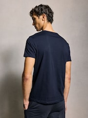 PS Paul Smith Navy Logo Lounge 100% Cotton T-Shirts 3 Pack - Image 4 of 6