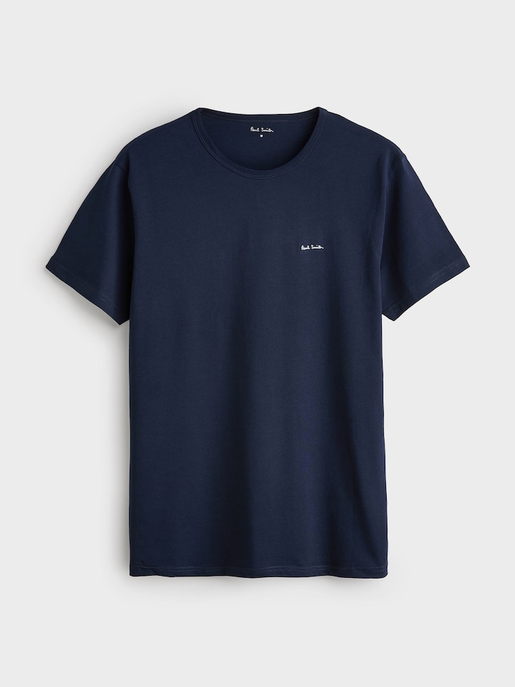 PS Paul Smith Navy Logo Lounge 100% Cotton T-Shirts 3 Pack - Image 6 of 6