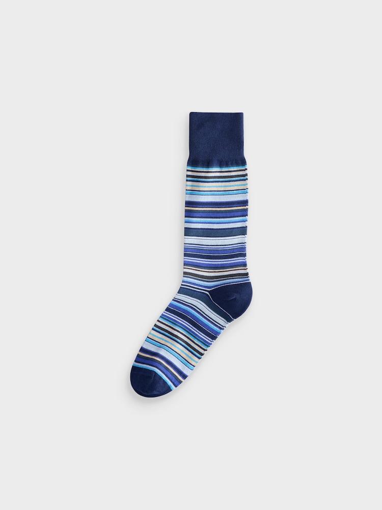 PS Paul Smith Blue/Green Signature Stripe Socks - Image 2 of 3