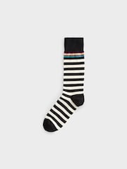 PS Paul Smith Stripes and Dots Black/White Socks 2 Pack - Image 2 of 3