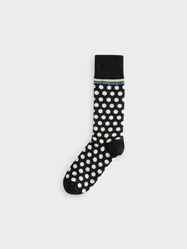 PS Paul Smith Stripes and Dots Black/White Socks 2 Pack - Image 3 of 3