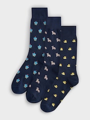 PS Paul Smith Novelty Black Socks 3 Pack - Image 1 of 4