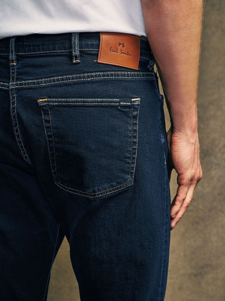 PS Paul Smith Mid Wash Denim Tapered Jeans - Image 2 of 4