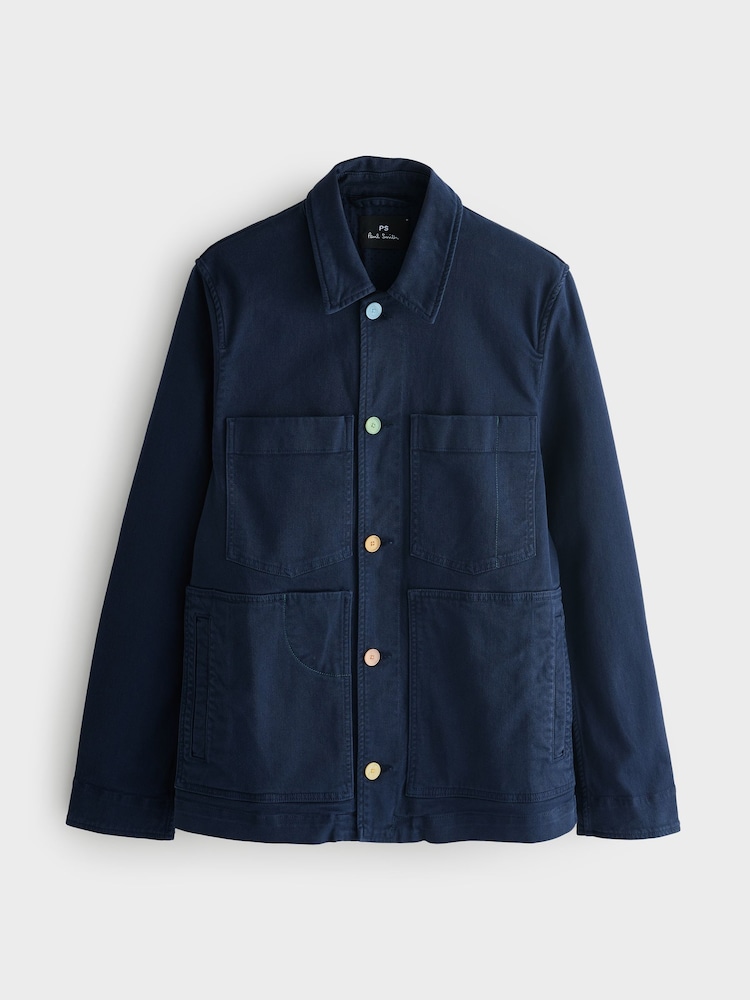 PS Paul Smith Dark Wash Denim Button Down Pocket Shirt - Image 6 of 6