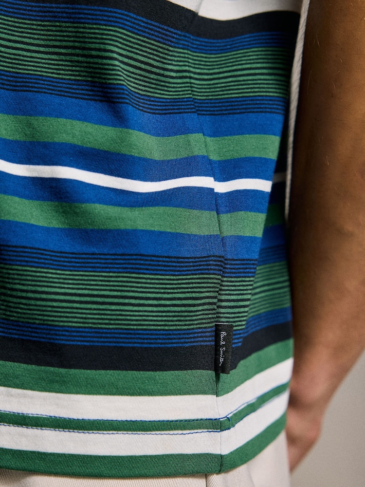 PS Paul Smith Blue Classic 100% Cotton T-Shirt - Image 6 of 6