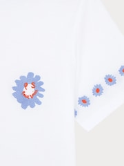 PS Paul Smith Daisy Print 100% Cotton White T-Shirt - Image 7 of 8