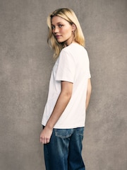 PS Paul Smith Floral Graphic 100% Cotton White T-Shirt - Image 4 of 6