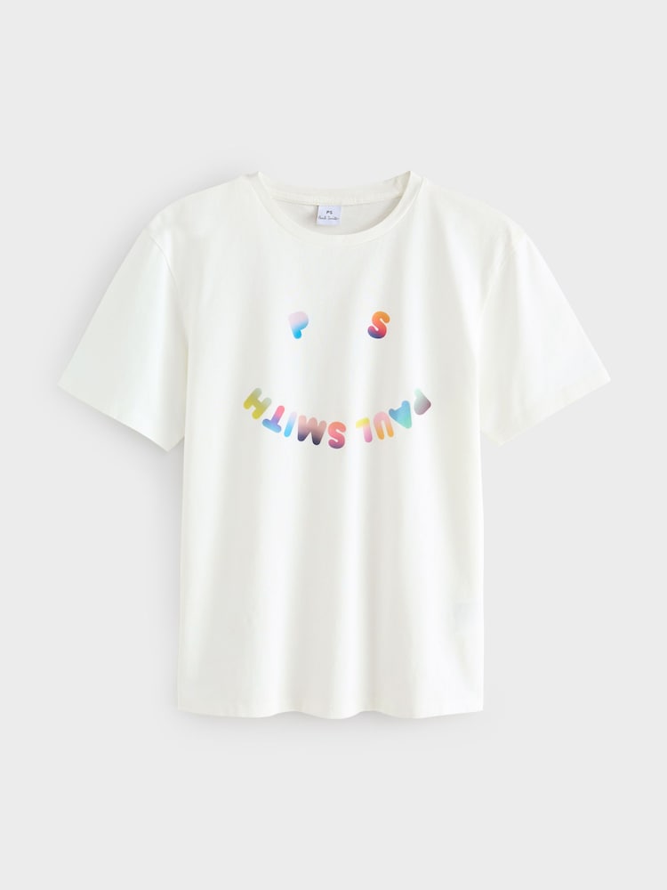 PS Paul Smith Smiley Face Graphic 100% Cotton T-Shirt - Image 7 of 7