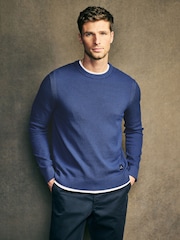 PS Paul Smith Dark Blue Crew Neck Jumper - Image 1 of 9