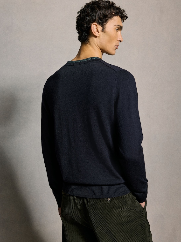 PS Paul Smith Contrast Neck Trim Jumper - Image 3 of 6