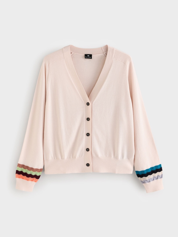 PS Paul Smith Sleeve Detail Knitted Cardigan - Image 5 of 5