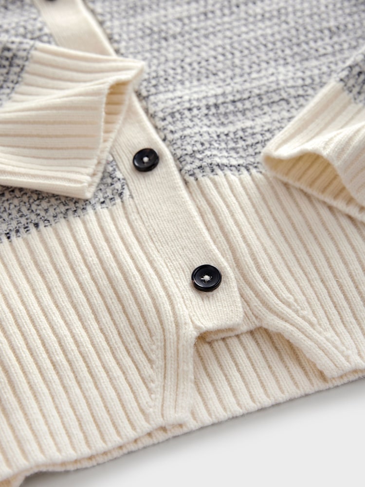 PS Paul Smith Blue Colourful Knitted Cardigan - Image 8 of 9