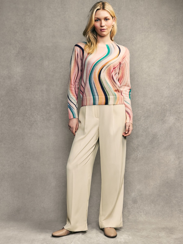 PS Paul Smith Pink Contrast ColoUr Knitted Jumper - Image 3 of 6