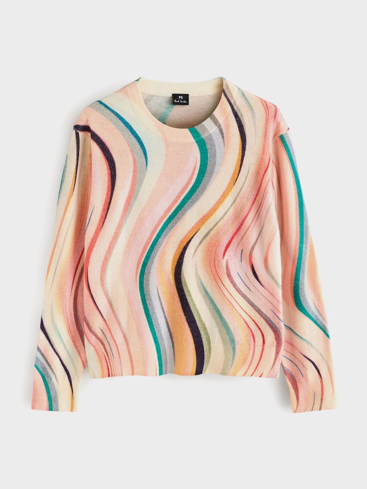 PS Paul Smith Pink Contrast ColoUr Knitted Jumper - Image 6 of 6