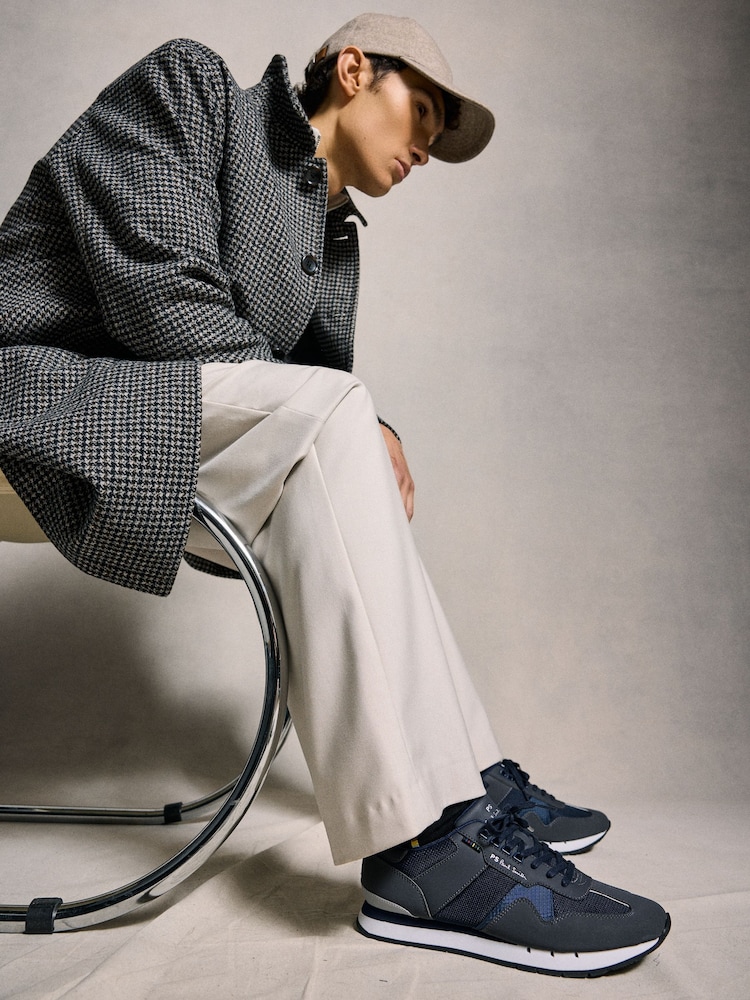 PS Paul Smith Navy Suede Trainers - Image 1 of 4