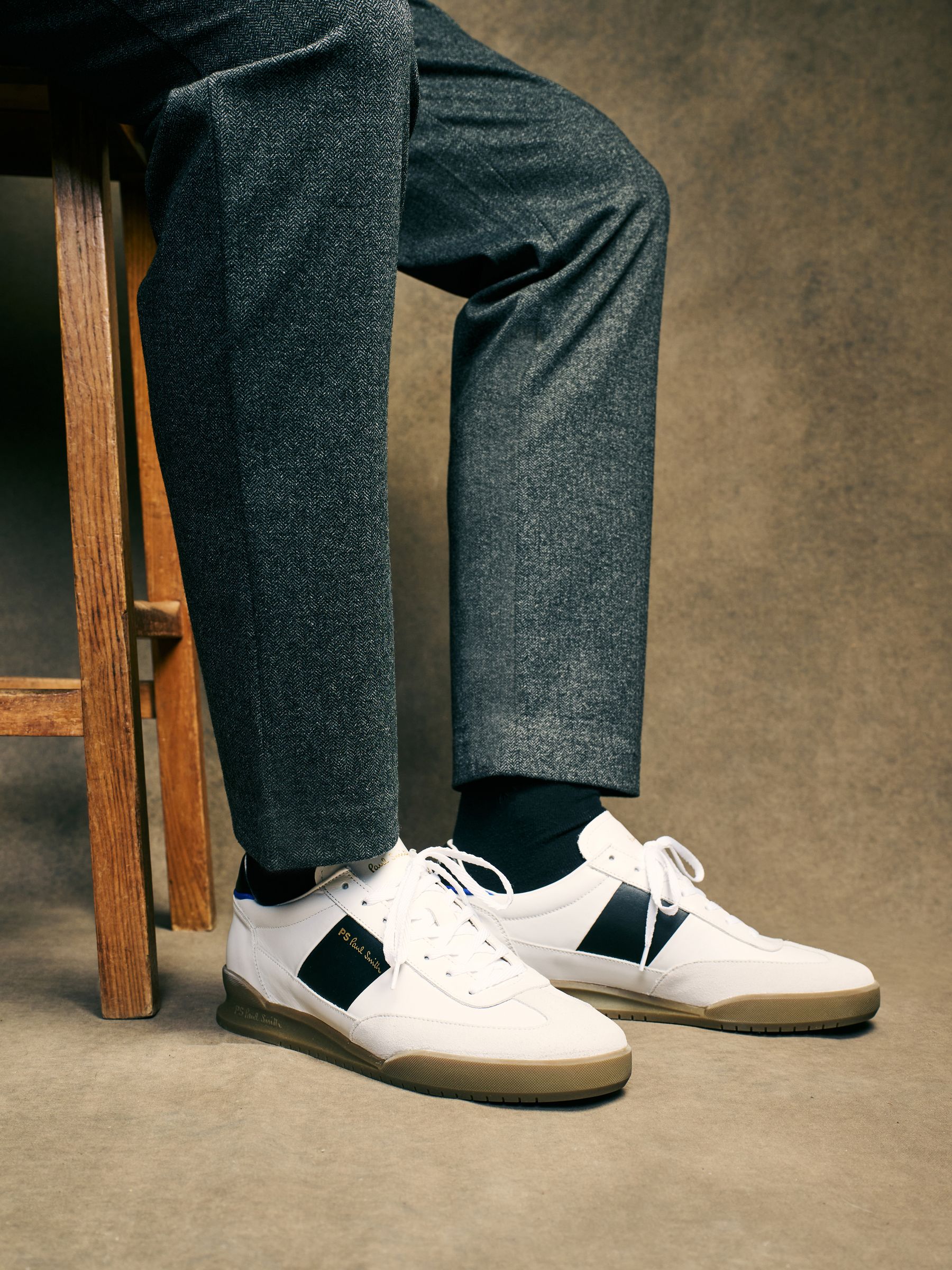 Buy PS Paul Smith Leather Dover White Trainers from Next Mexico