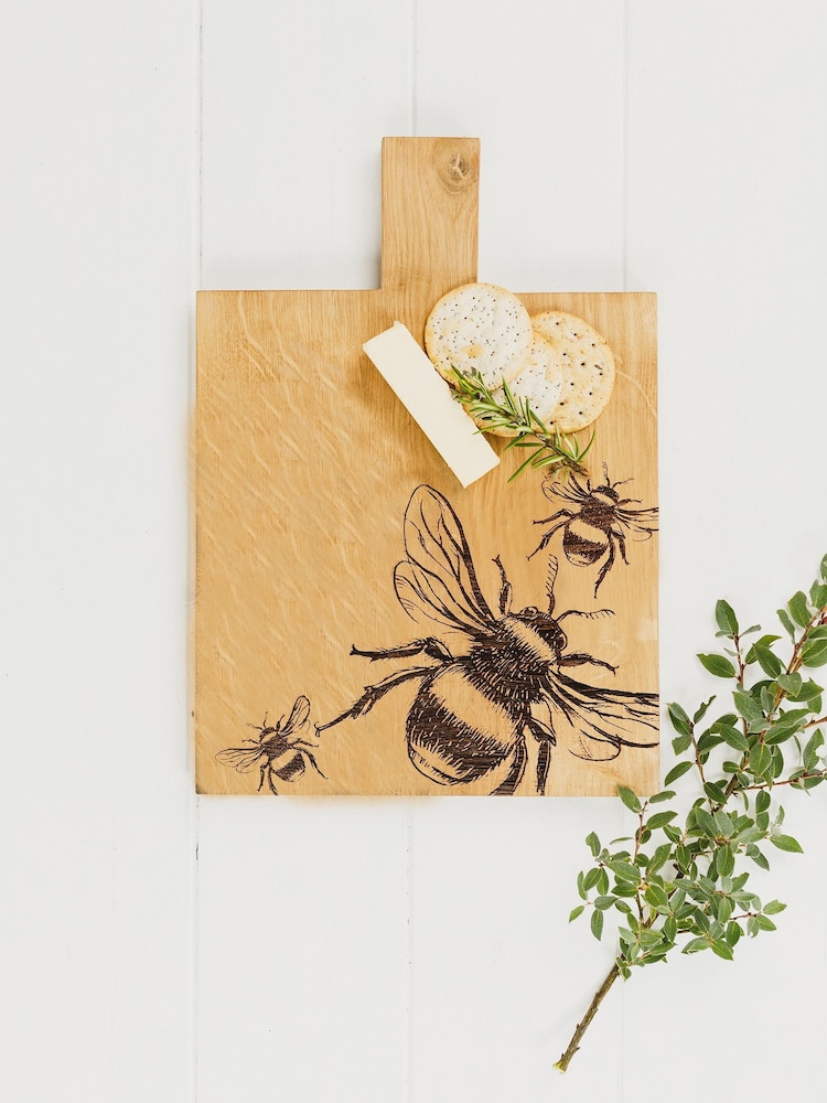 Selbrae House Oak Medium Bee Paddle Serving board - Image 1 of 3 Selbrae House Oak Medium Bee Paddle Serving board - Image 1 of 3