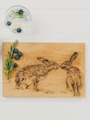 Selbrae House Natural Kissing Hare Serving Board - Image 1 of 2