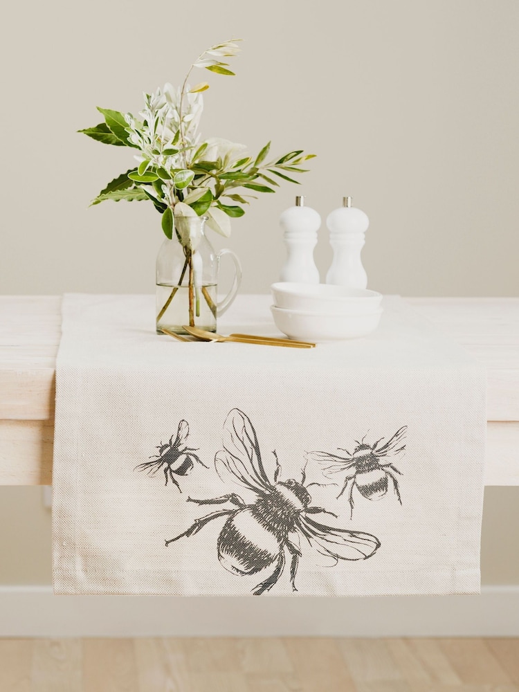Selbrae House Linen Bee Table Runner - Image 1 of 2