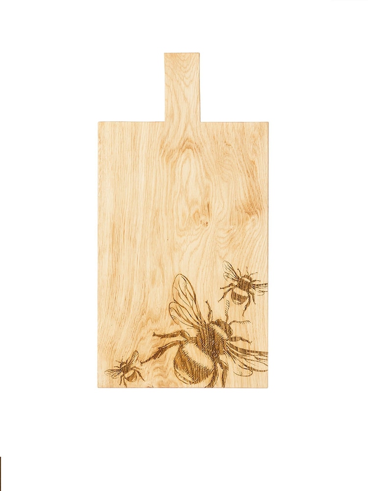 Selbrae House Oak Large Bee Paddle Serving Board - Image 2 of 2