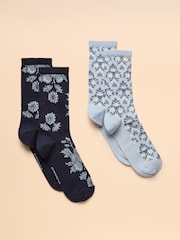Joules Everyday Blue/Navy 2 Pack Socks - Image 1 of 3