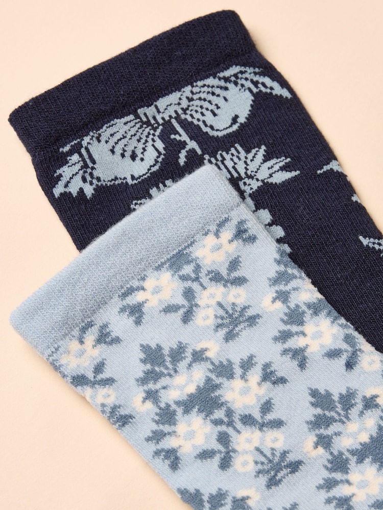 Joules Everyday Blue/Navy 2 Pack Socks - Image 2 of 3