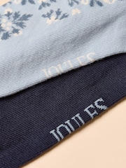 Joules Everyday Blue/Navy 2 Pack Socks - Image 3 of 3