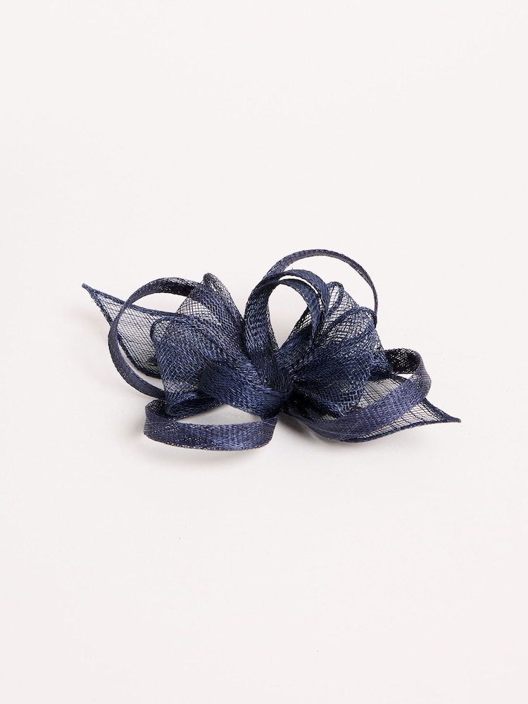Navy Fascinator Hair Clip - Image 4 of 4