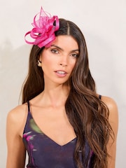 Pink Fascinator Hair Clip - Image 1 of 3
