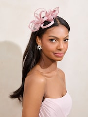 rožnata - Naglavni trak Fascinator - Slika 3 iz 4