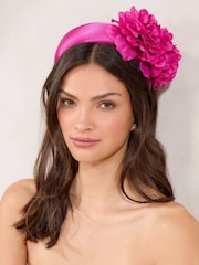 Lipsy Pink Floral Padded Headband Fascinator - Image 3 of 5