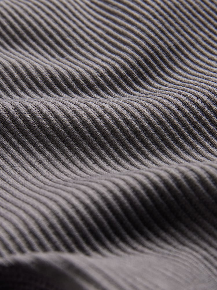 The Set Black/Black/Charcoal 3 Pack Ribbed Seamless Leggings - Image 4 of 5