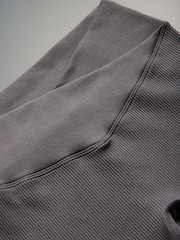 The Set Black/Black/Charcoal 3 Pack Ribbed Seamless Leggings - Image 5 of 5