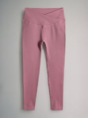 The Set Brown/Pink/Neutral 3 Pack Ribbed Seamless Leggings - Image 10 of 14
