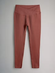 The Set Brown/Pink/Neutral 3 Pack Ribbed Seamless Leggings - Image 11 of 14