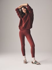 The Set Brown/Pink/Neutral 3 Pack Ribbed Seamless Leggings - Image 4 of 8
