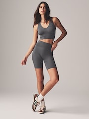 The Set Black/Grey Seamless Ribbed Crop Tops 3 Pack - Image 3 of 10