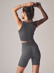 The Set Black/Grey Seamless Ribbed Crop Tops 3 Pack - Image 6 of 10
