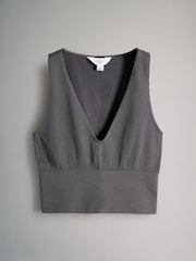The Set Black/Grey Seamless Ribbed Crop Tops 3 Pack - Image 7 of 10