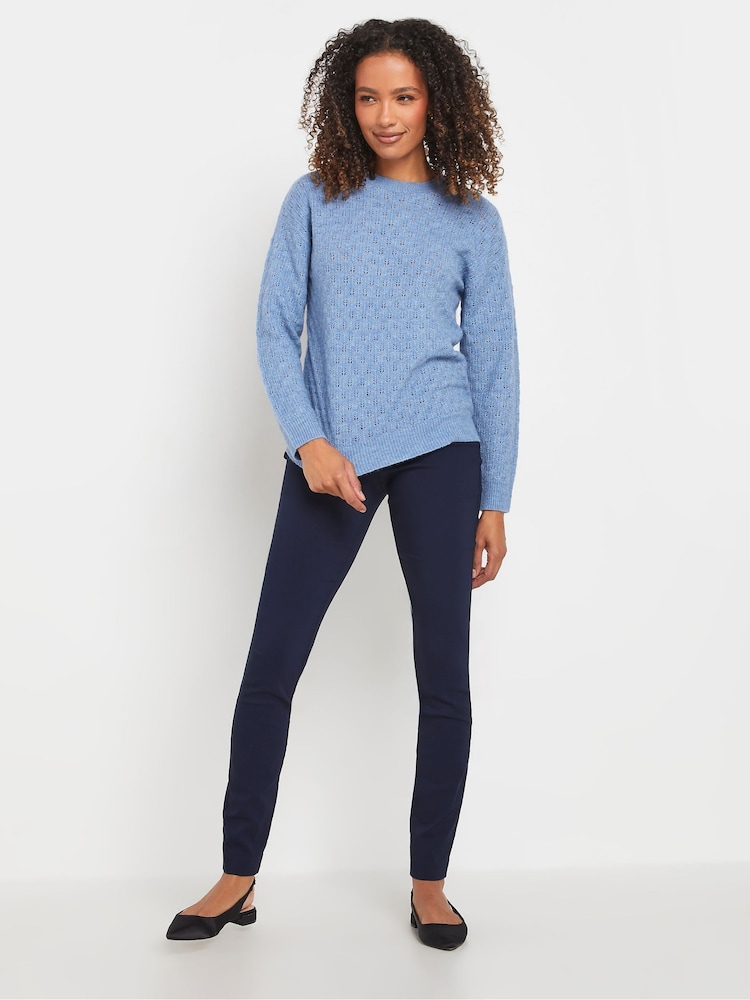 M&Co Blue Skinny Bengaline Trousers - Image 2 of 5