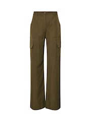 Long Tall Sally Green Tailored Cargo Trousers - Image 4 of 4