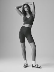The Set Black/Black/Charcoal 3 Pack Ribbed Seamless Cycling Shorts - Image 3 of 11