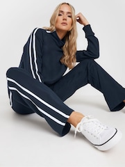 Long Tall Sally Blue Side Stripe Straight Leg Joggers - Image 4 of 5