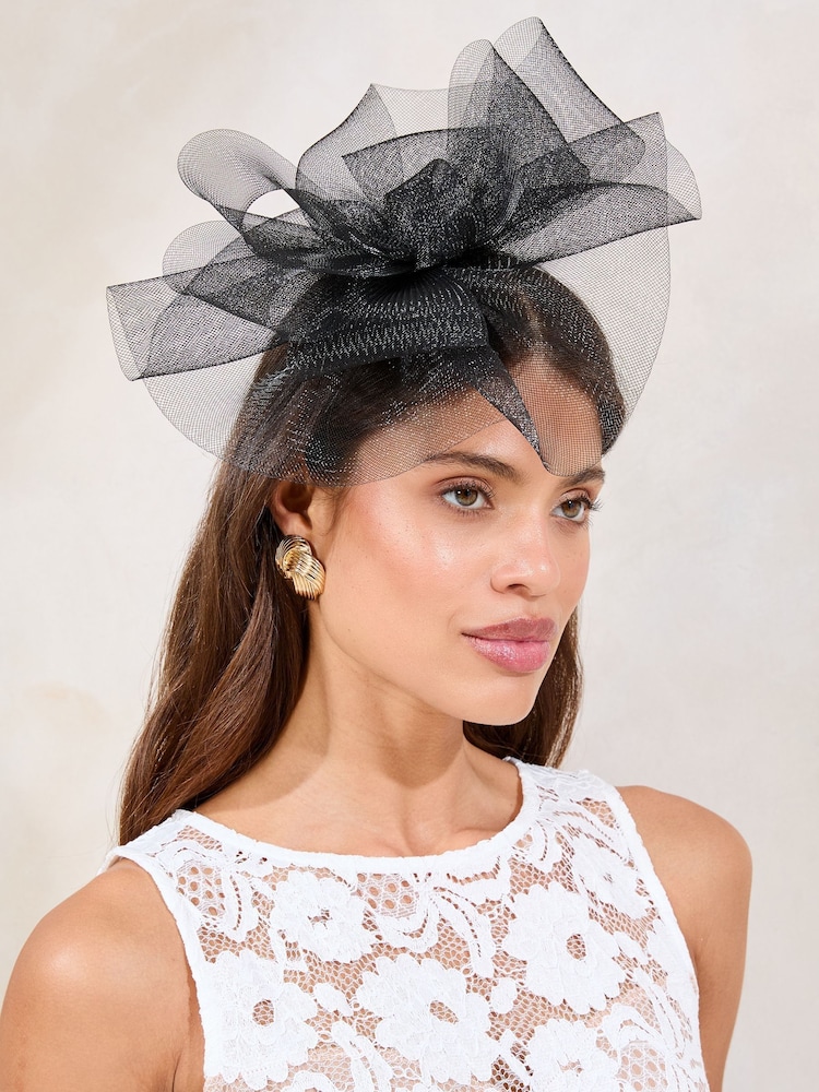 Черный - Повязка на голову Lipsy Mesh Fascinator - Image 1 of 5