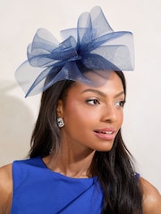 Темно-синий - Повязка на голову Lipsy Mesh Fascinator - Image 2 of 4