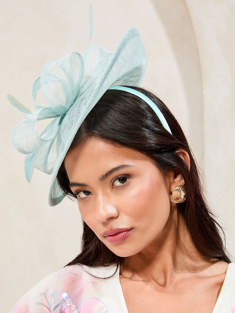 Lipsy Green Oversized Disk Fascinator Headband - Image 2 of 5