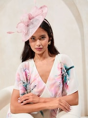 Lipsy Pink Oversized Disk Fascinator Headband - Image 2 of 5