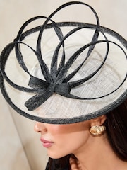 Черно-белый - Lipsy Oversized Disk Fascinator Headband - Image 2 of 5