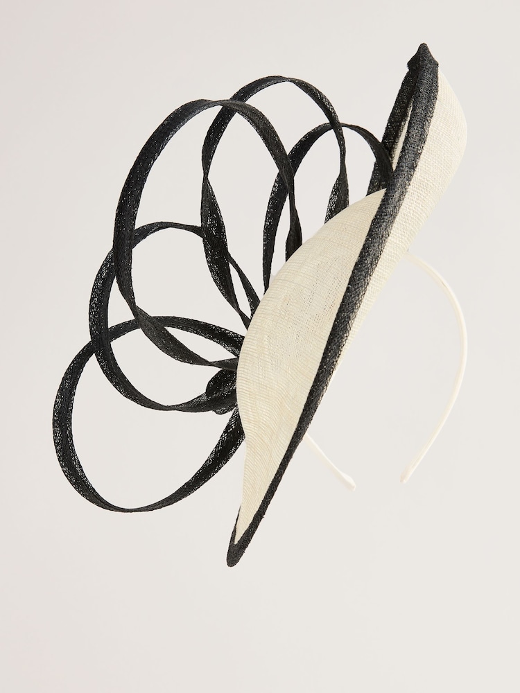 Lipsy Black & White Oversized Disk Fascinator Headband - Image 5 of 5 Lipsy Black & White Oversized Disk Fascinator Headband - Image 5 of 5
