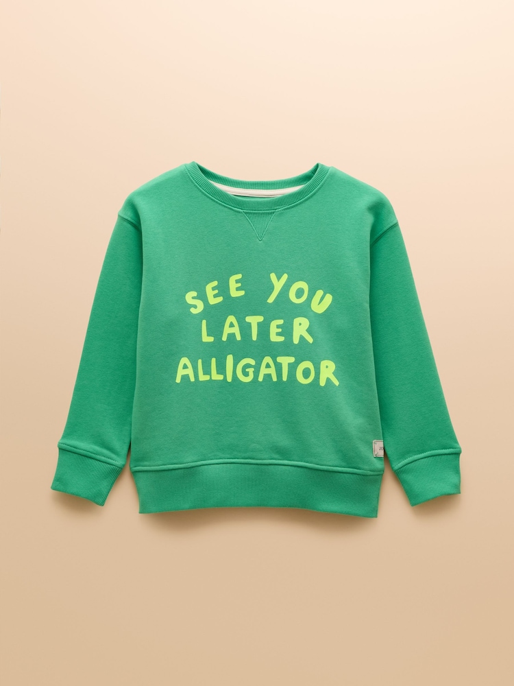 Verde - Sudadera con eslogan y cuello redondo Sundaze de Joules - Imagen 1 de 4 Verde - Sudadera con eslogan y cuello redondo Sundaze de Joules - Imagen 1 de 4